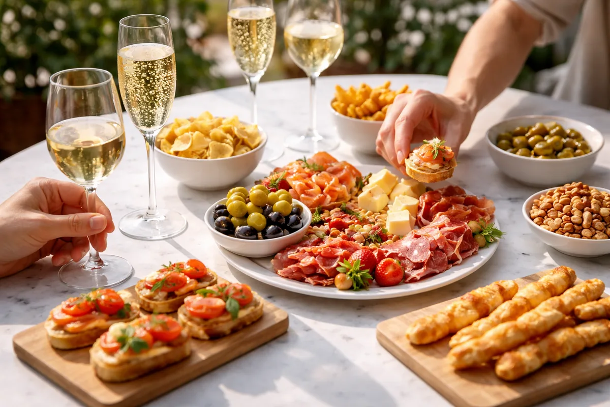 Comment choisir les gestes de table pour un apéritif avec du vin et du champagne